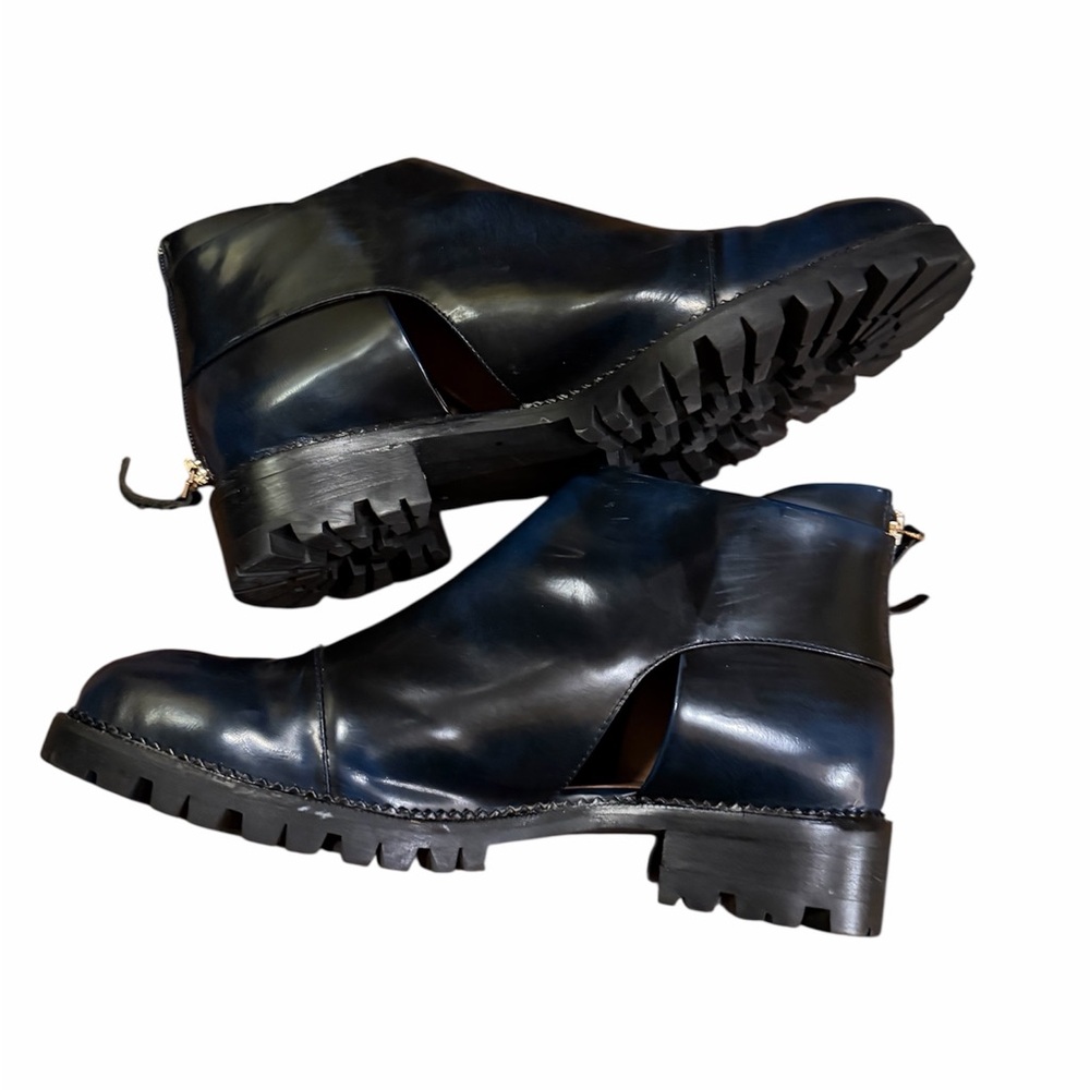Jeffrey Campbell flamel cutout Black Ankle Boots - Picture 3 of 7